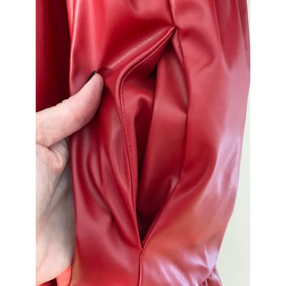 Jodifl Red Faux Leather Dress NWT size XL - Picture 3 of 7